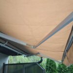 Terasová markýza při cca 120cm rozvinutí | HodinovyManzelPraha.eu